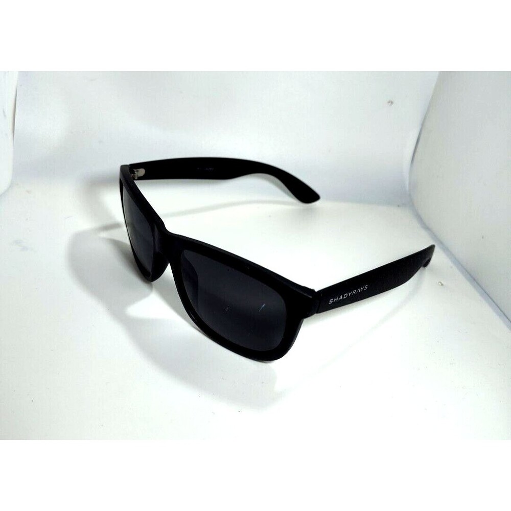 Shadyrays Mens Polarized  Sunglasses Black Square 50-19-140 Full Rim Black Lens
